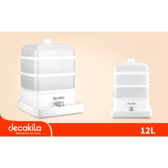 Уред за готвене на пара DECAKILA, 12 L, 1200 W